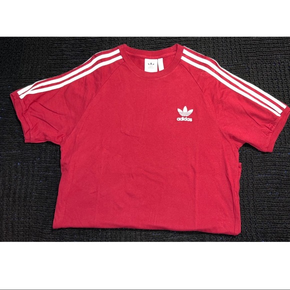 Adidas T-Shirt - Maroon/Burgundy/White - Picture 3 of 4